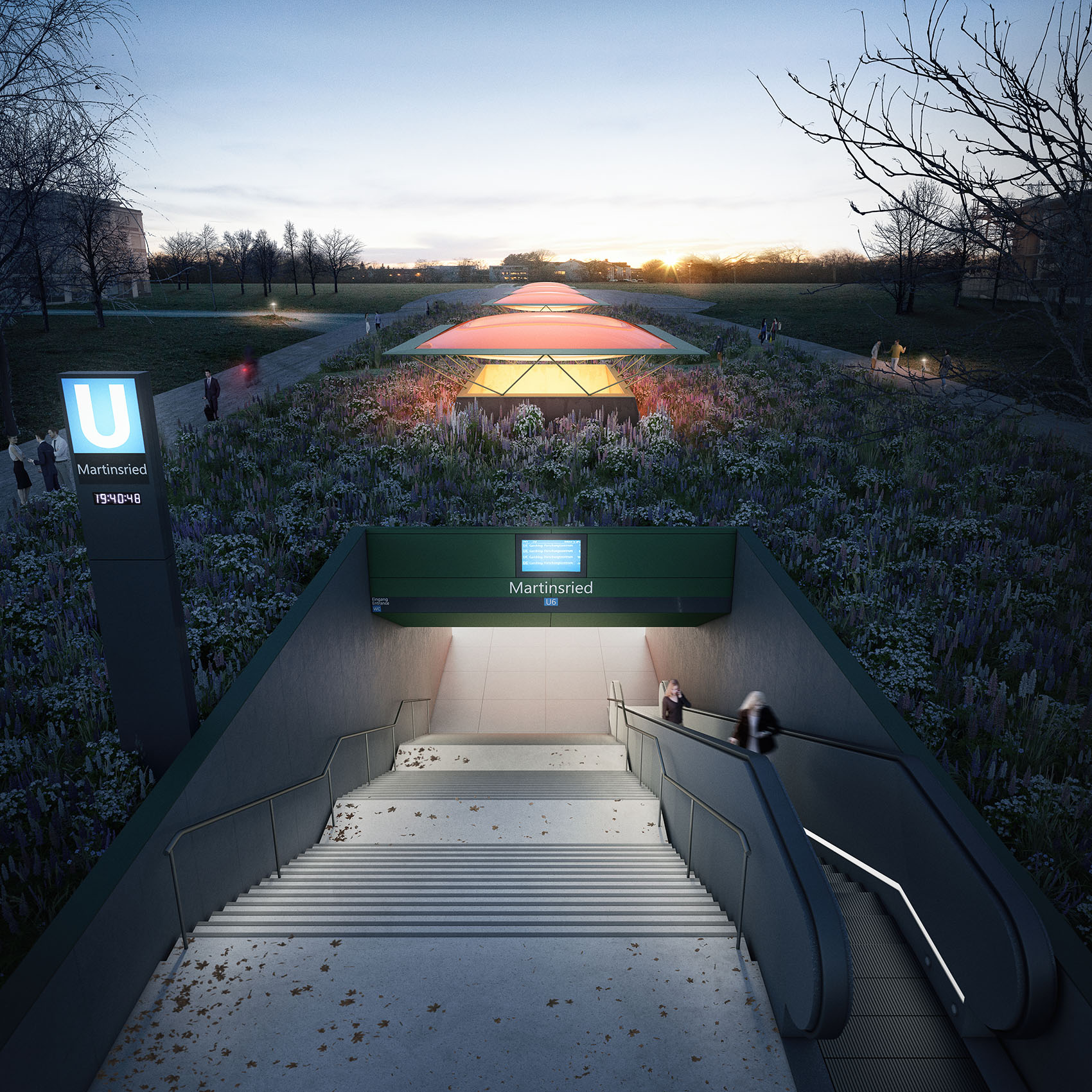 3D-Visualisierung: U-Bahnhof Martinsried