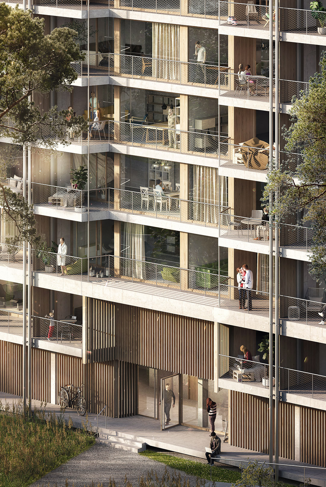 3D-Architekturvisualisierung: Wohnquartier Veillon