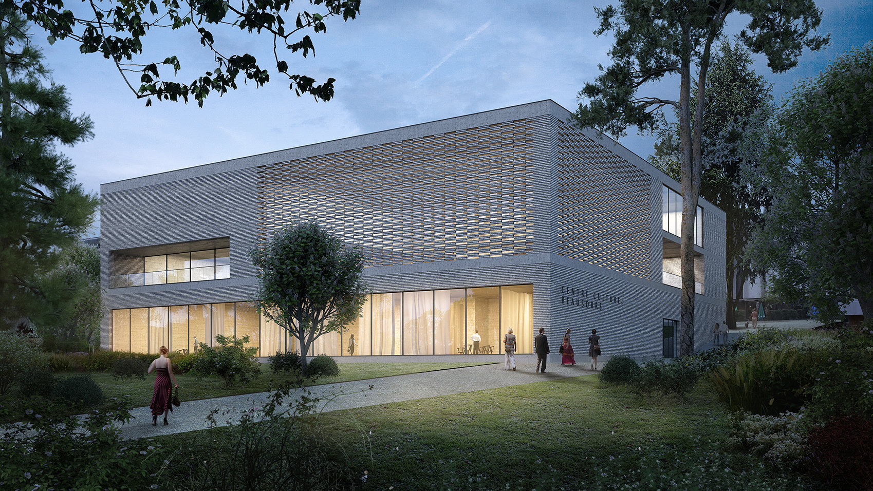 3D Architecture Visualization: School and cultural Centre Morges 